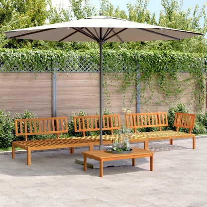 4-Delige Loungeset Pallet Massief Acaciahout