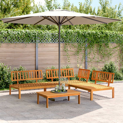 4-Delige Loungeset Pallet Massief Acaciahout