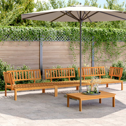 4-Delige Loungeset Pallet Massief Acaciahout