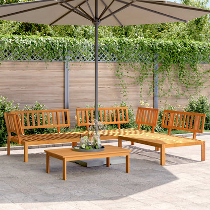 4-Delige Loungeset Pallet Massief Acaciahout