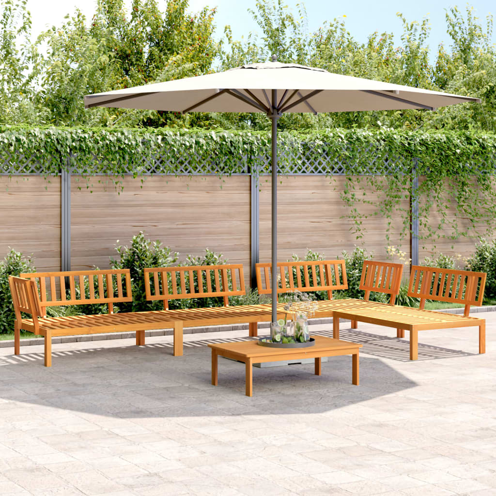 5-Delige Loungeset Pallet Massief Acaciahout