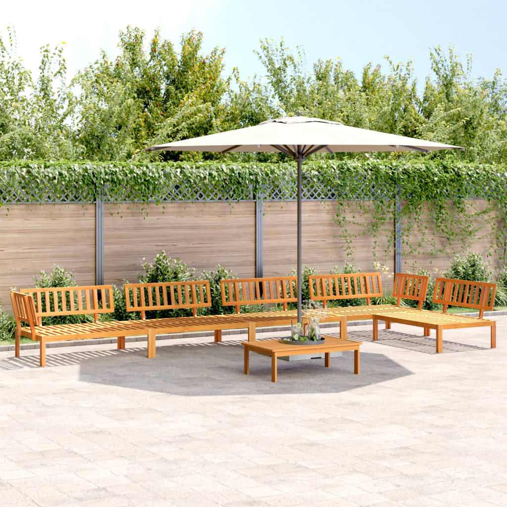 6-Delige Loungeset Pallet Massief Acaciahout