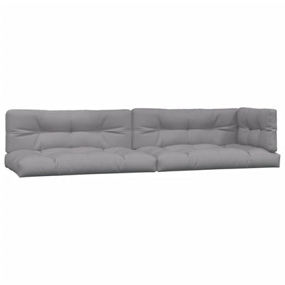 4-Delige Loungeset Pallet Met Kussens Massief Acaciahout Grijs