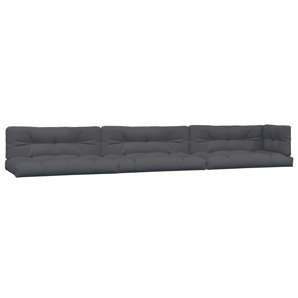 5-Delige Loungeset Pallet Met Kussens Massief Acaciahout Antraciet