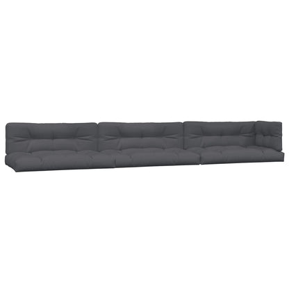 5-Delige Loungeset Pallet Met Kussens Massief Acaciahout Antraciet