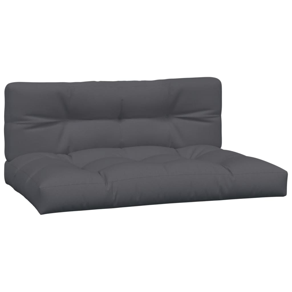 5-Delige Loungeset Pallet Met Kussens Massief Acaciahout Antraciet