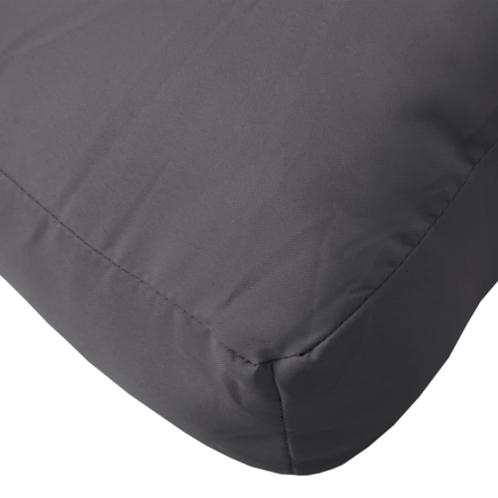 5-Delige Loungeset Pallet Met Kussens Massief Acaciahout Antraciet