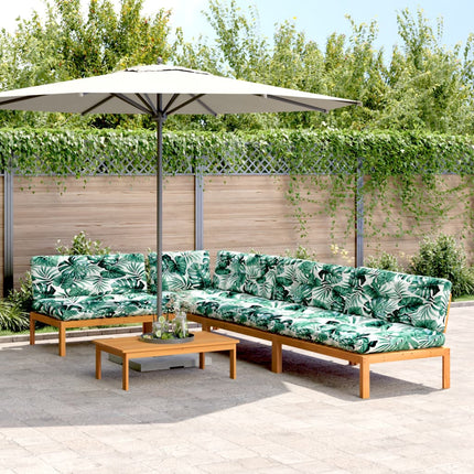 5-Delige Loungeset Pallet Met Kussens Massief Acaciahout