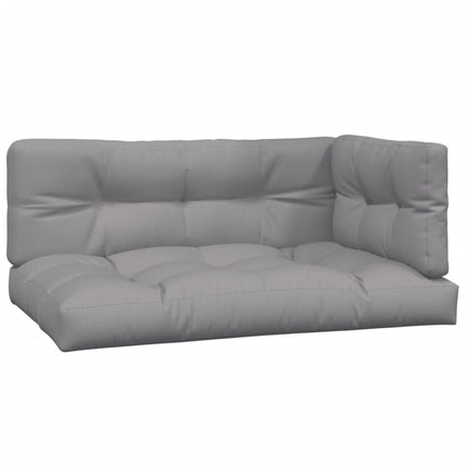 4-Delige Loungeset Pallet Met Kussens Massief Acaciahout Grijs
