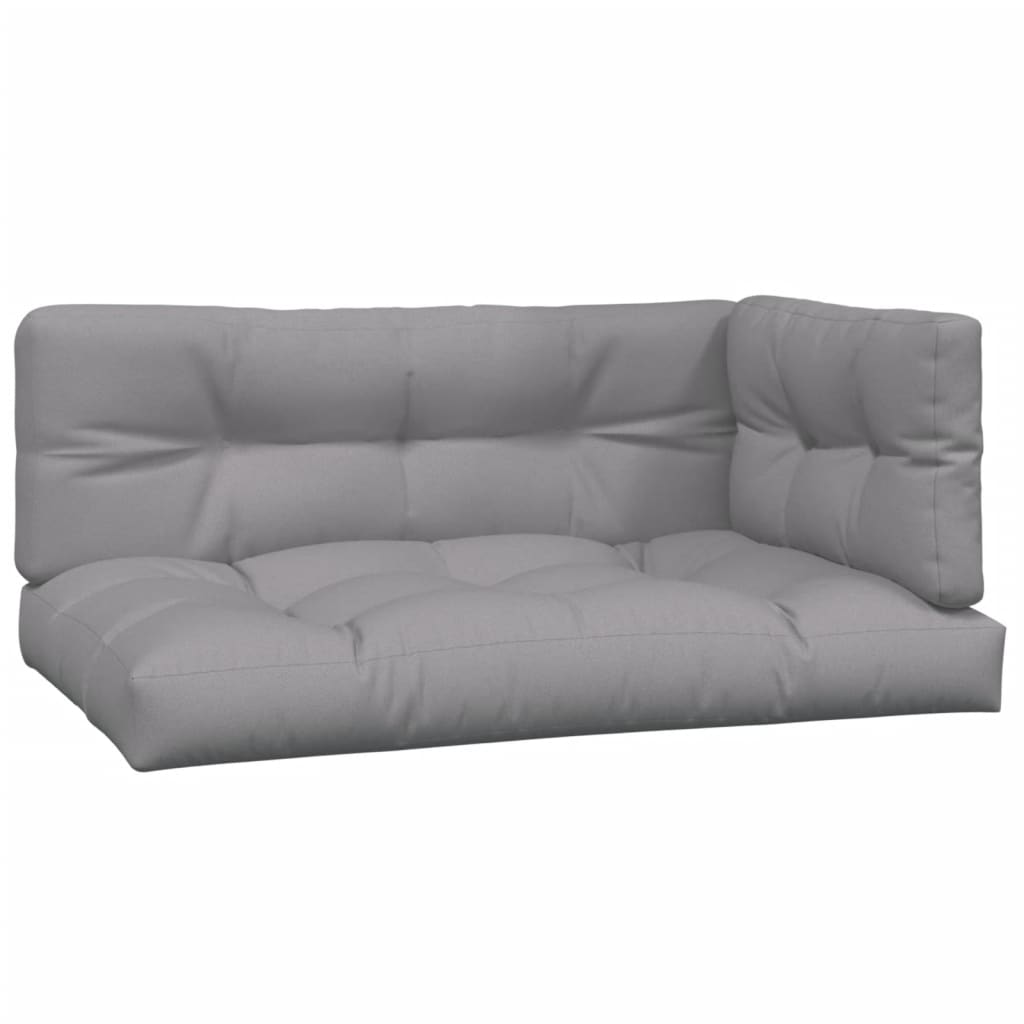 4-Delige Loungeset Pallet Met Kussens Massief Acaciahout Grijs