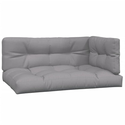 4-Delige Loungeset Pallet Met Kussens Massief Acaciahout Grijs