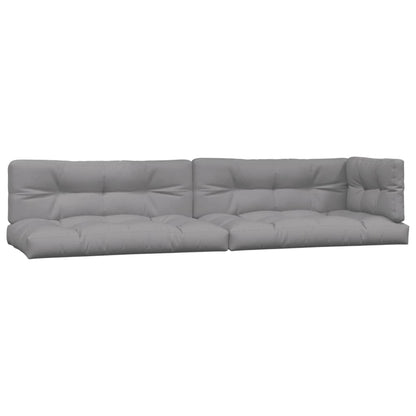 4-Delige Loungeset Pallet Met Kussens Massief Acaciahout Grijs
