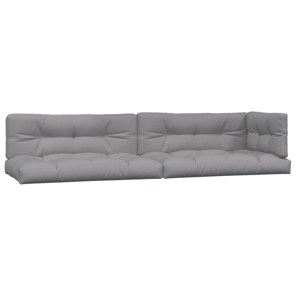 4-Delige Loungeset Pallet Met Kussens Massief Acaciahout Grijs