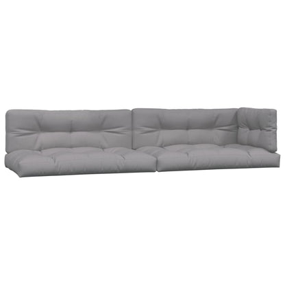 4-Delige Loungeset Pallet Met Kussens Massief Acaciahout Grijs