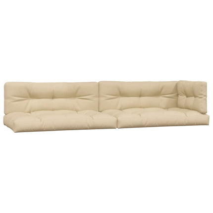 5-Delige Loungeset Pallet Met Kussens Massief Acaciahout Beige