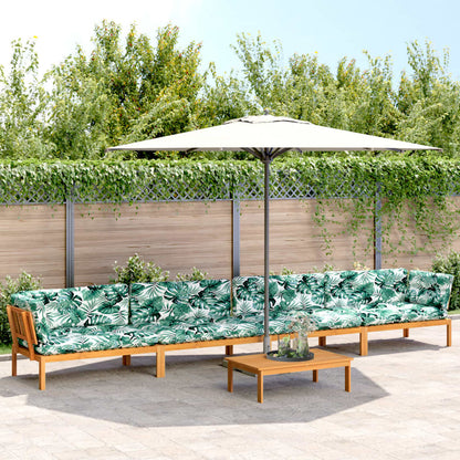 5-Delige Loungeset Pallet Met Kussens Massief Acaciahout Groen