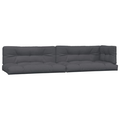 6-Delige Loungeset Pallet Met Kussens Massief Acaciahout Antraciet