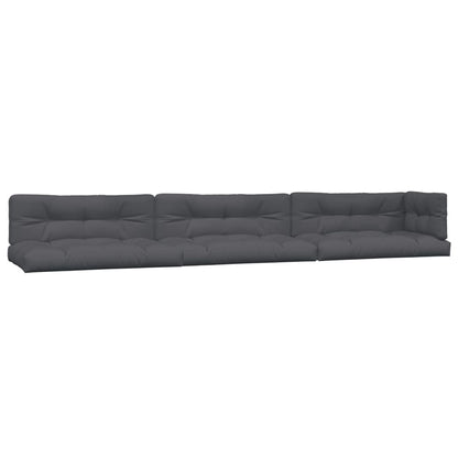 6-Delige Loungeset Pallet Met Kussens Massief Acaciahout Antraciet