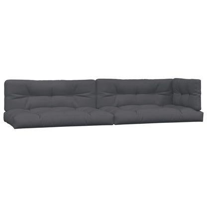 6-Delige Loungeset Pallet Met Kussens Massief Acaciahout Antraciet
