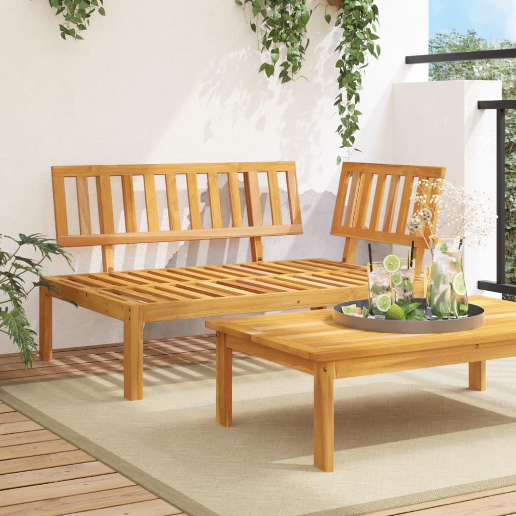 Tuinhoekbank Pallet Massief Acaciahout Bruin