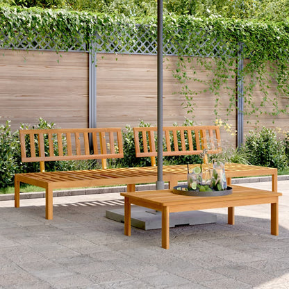 Tuinmiddenbanken 2 St Pallet Massief Acaciahout Bruin