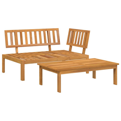 2-Delige Loungeset Pallet Massief Acaciahout Bruin