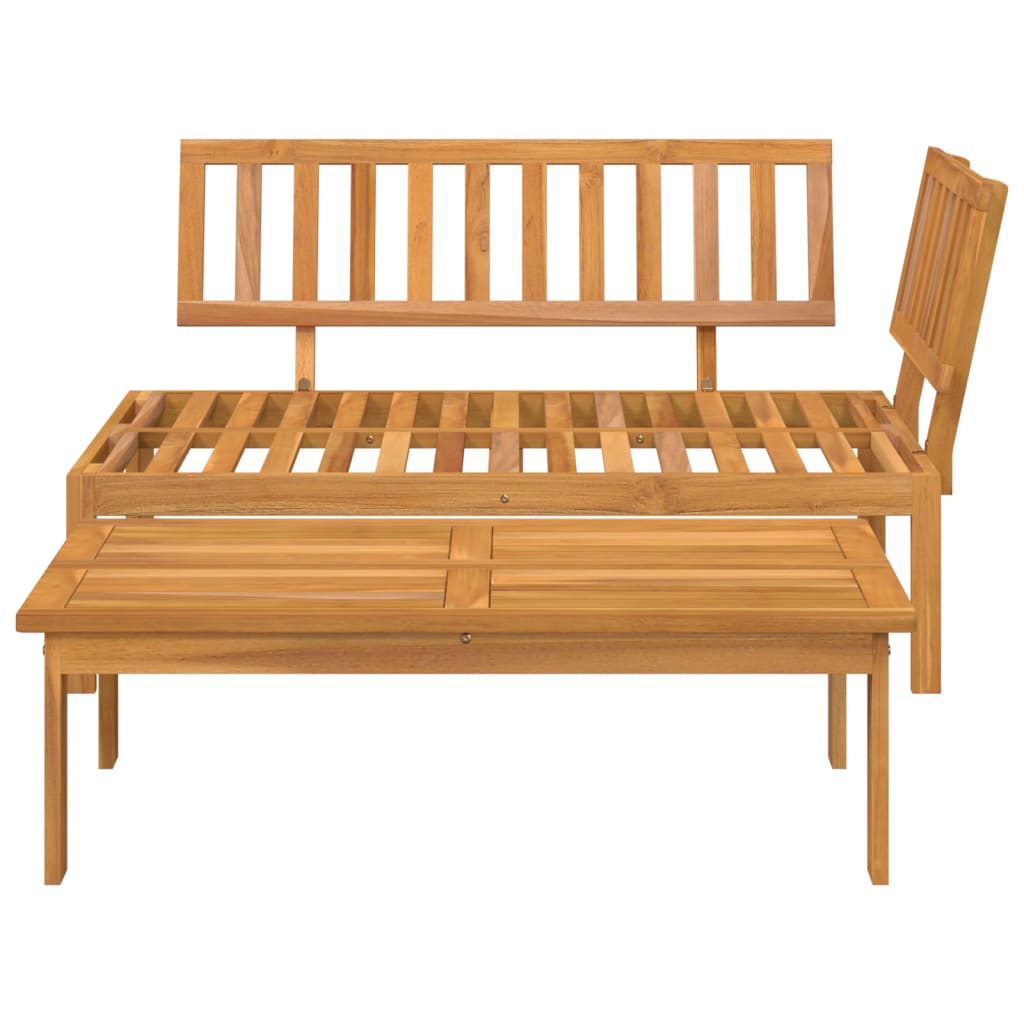 2-Delige Loungeset Pallet Massief Acaciahout Bruin