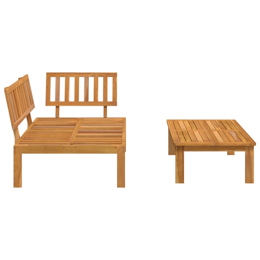 2-Delige Loungeset Pallet Massief Acaciahout Bruin