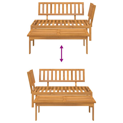 2-Delige Loungeset Pallet Massief Acaciahout Bruin
