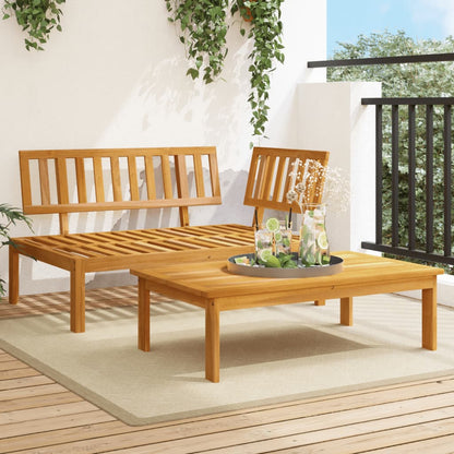 2-Delige Loungeset Pallet Massief Acaciahout Bruin