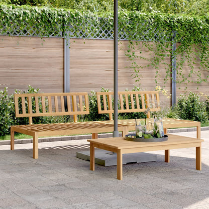 Tuinmiddenbanken 2 St Pallet Massief Acaciahout Bruin