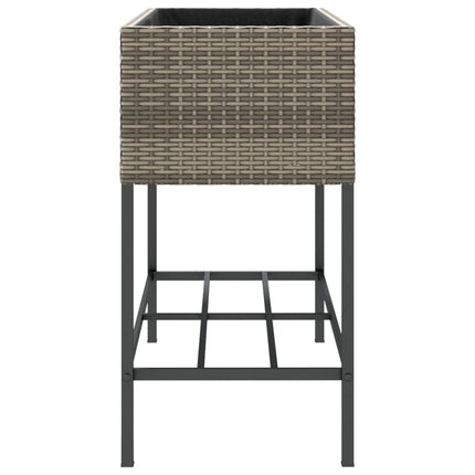 Plantenbakken Met Schap 90X40X75 Poly Rattan