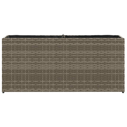 Plantenbakken Met 2 Potten 90X20X40 Cm Poly Rattan