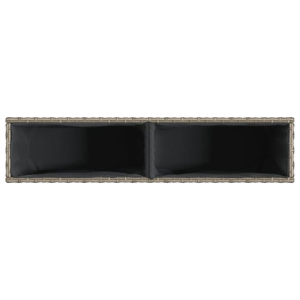 Plantenbakken Met 2 Potten 90X20X40 Cm Poly Rattan