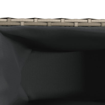 Plantenbakken Met 2 Potten 90X20X40 Cm Poly Rattan
