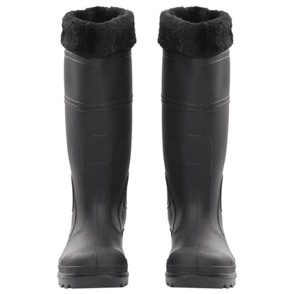 PVC regenlaarzen met verwijderbare sokken maat 39, zwart
