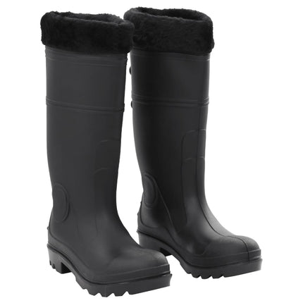 Regenlaarzen Met Verwijderbare Sokken Maat 44 Pvc Zwart
