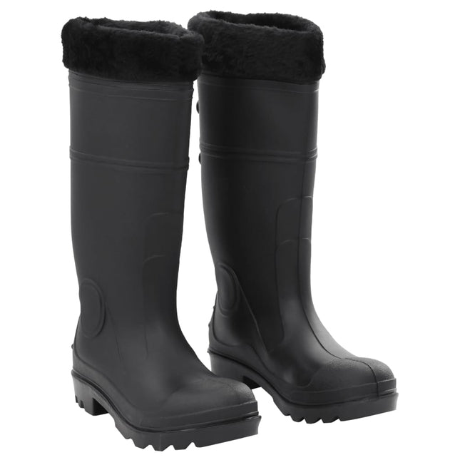 Regenlaarzen Met Verwijderbare Sokken Maat 44 Pvc Zwart