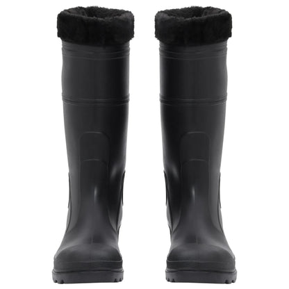 PVC regenlaarzen met verwijderbare sokken maat 42, zwart