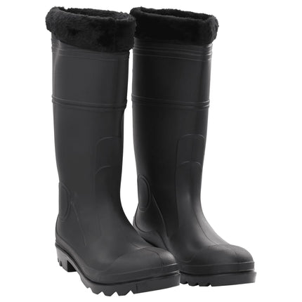 Regenlaarzen Met Verwijderbare Sokken Maat 44 Pvc Zwart