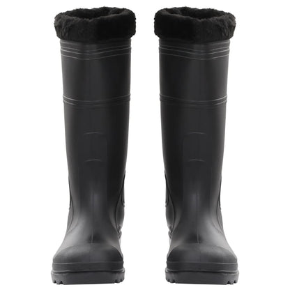 Regenlaarzen met verwijderbare sokken maat 44 PVC zwart