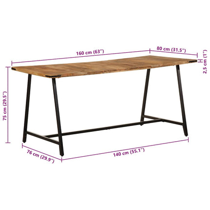 Eettafel Massief Mangohout
