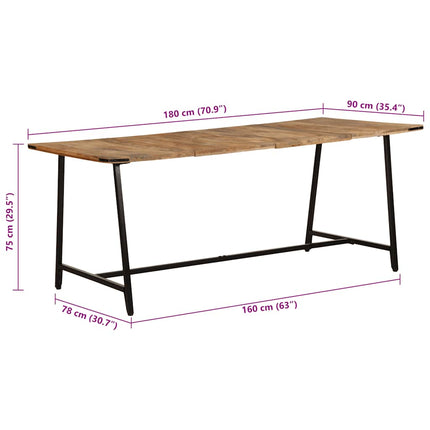 Eettafel Massief Mangohout