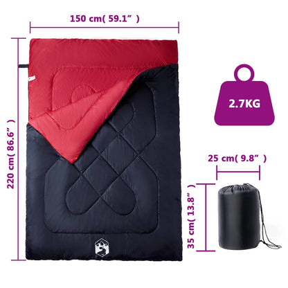 Slaapzak dubbel met kussens voor volwassenen 3-4 seizoenen