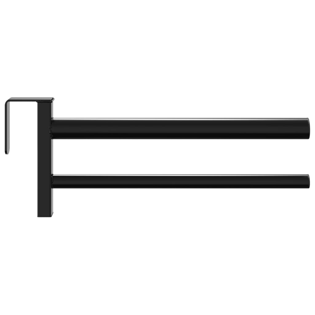 Zadelrek met 2 stangen draagbaar ijzer zwart