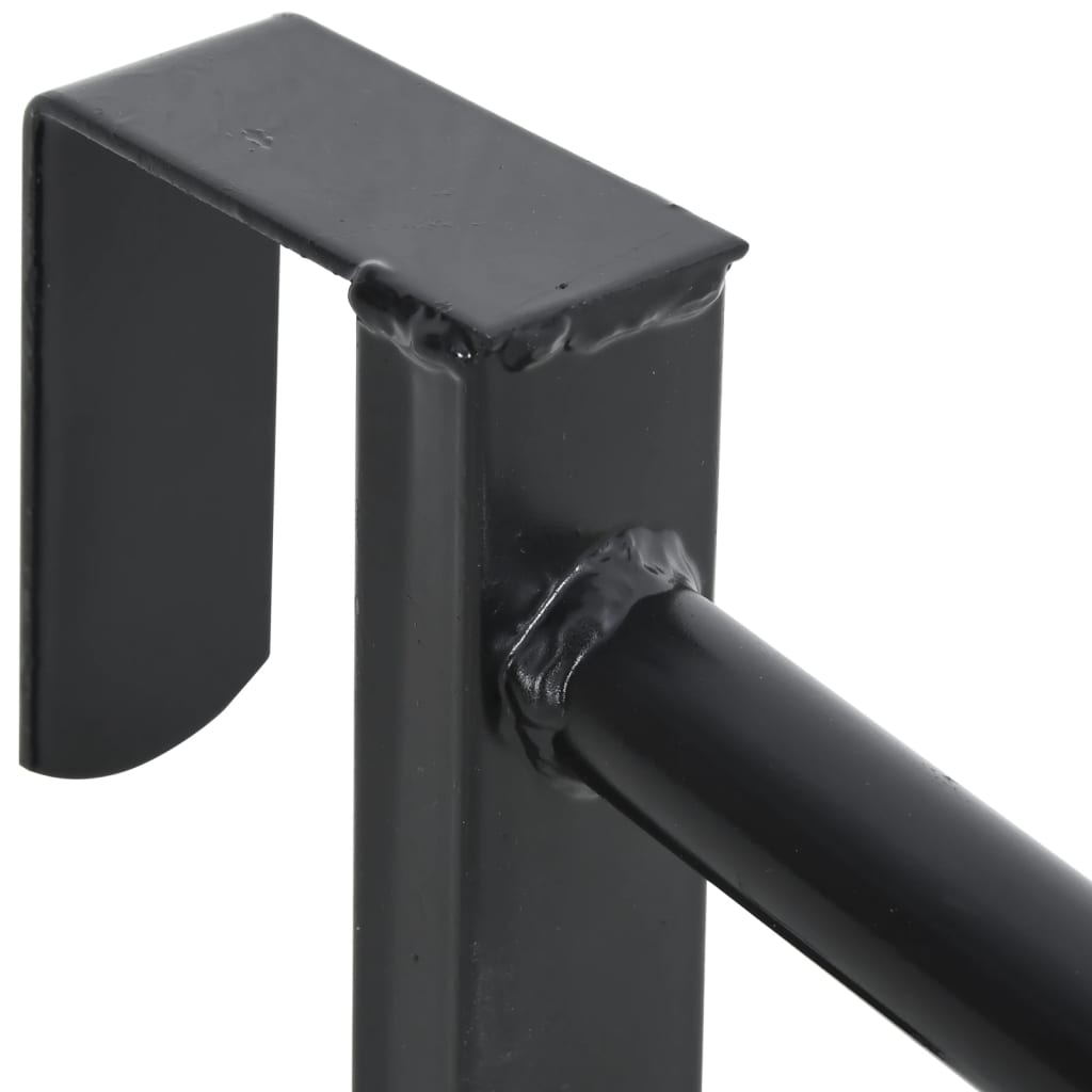 Zadelrek met 2 stangen draagbaar ijzer zwart