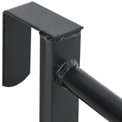 Zadelrek met 2 stangen draagbaar ijzer zwart