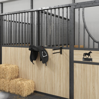 Zadelrek met 2 stangen draagbaar ijzer zwart