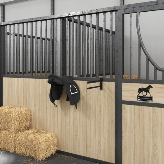 Zadelrek met 2 stangen draagbaar ijzer zwart