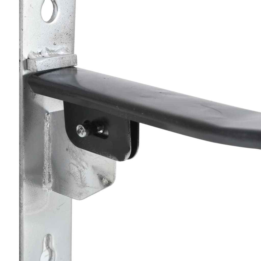 Zadelrek met hoofdstelhaak 1 stang inklapbaar ijzer zwart